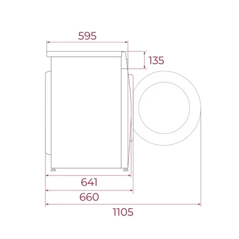 Mașină de spălat rufe free-standing fără uscător, Motor Inverter, 400 - 1400 rpm