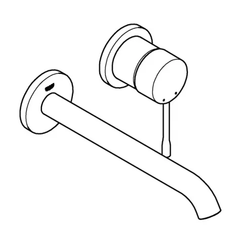 Baterie lavoar Grohe Essence, incastrata, marimea L, brushed hard graphite