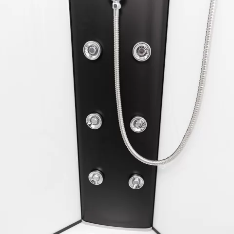 Cabina de dus completa Intense Black, 120x80x210cm, colt stanga 