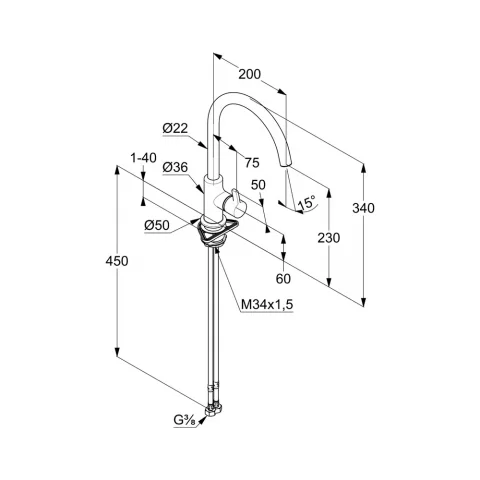 Baterie bucatarie Kludi Bingo Star XS