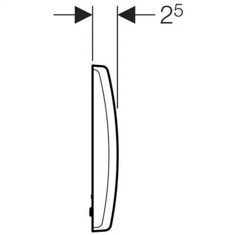 Sistem de comanda a spalarii pentru pisoar Geberit gri cu alimentare electrica
