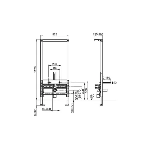 Corp încastrat pentru bideu Villeroy & Boch ViConnect  92214800