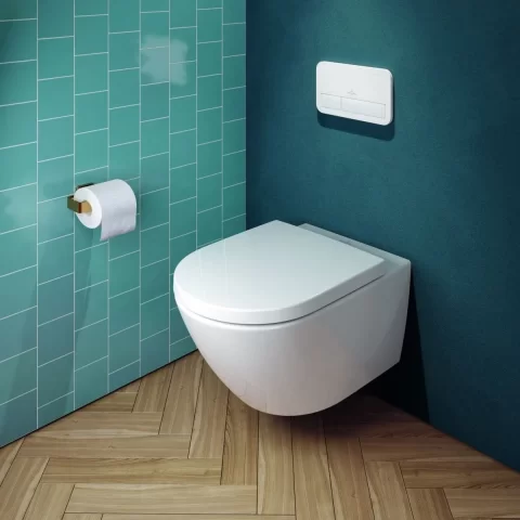 Set vas WC suspendat Villeroy&Boch Subway 3.0 CeramicPlus TwistFlush alb cu capac softclose