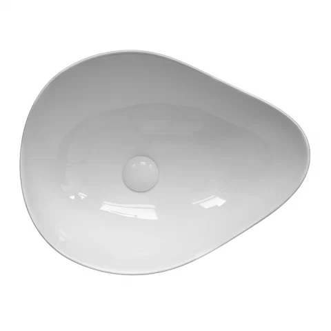 Lavoar pe blat, Fluminia, Aloe-51, amorf, 51 x 40 cm, alb