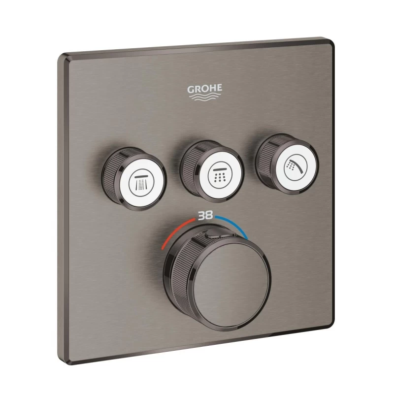 Grohe Grohtherm SmartControl baterie cadă-duș ascuns cu termostat Brushed Hard Graphite