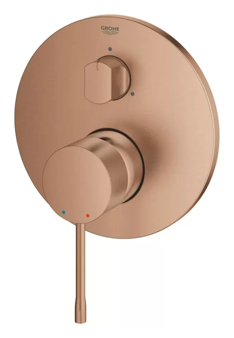 Unitate comanda Grohe Essence, aparenta, 3 iesiri, diverter, necesita valva, mat, cupru, 