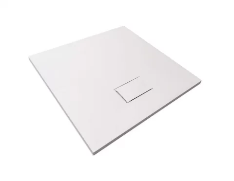 Cadita de dus din SMC, patrata, decupabila, 90x90cm - Alba