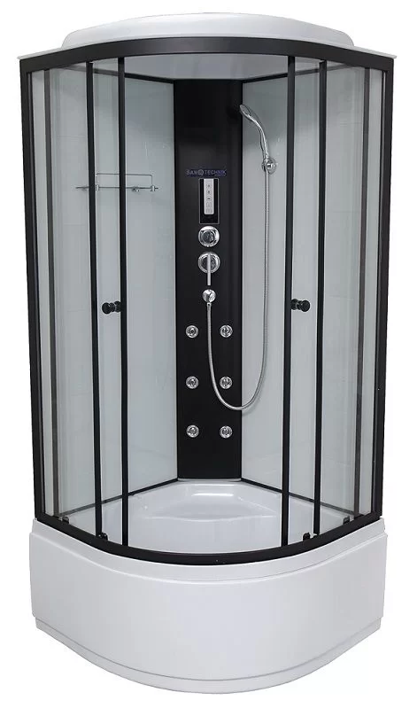 Cabina de dus completa, Future Black, 90x90x215 cm