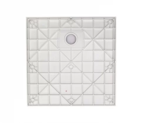 Cadita de dus din SMC, patrata, decupabila, 80x80cm - Alba