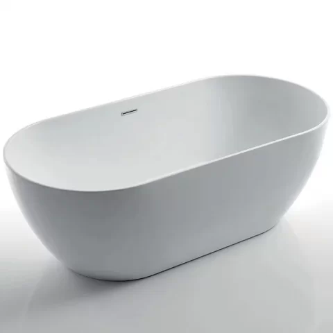 Cada freestanding Kreiner Andrea 175x75 cm finisaj alb stanga lipita de perete