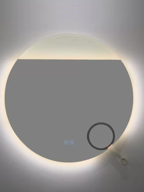 Oglinda baie LED 80 cm cu tehnologie COB si functie de dezaburire