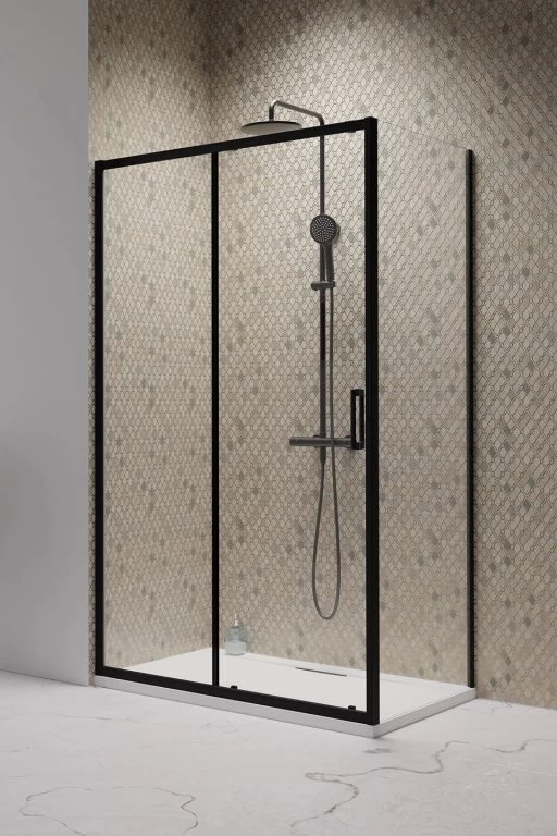 Cabina dus Radaway Premium Pro Black KDJ 110x90 cm, dreapta