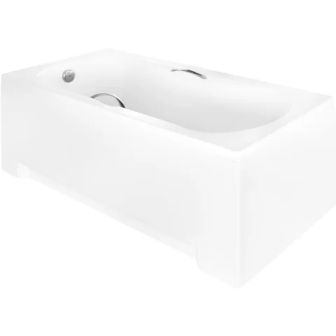Besco Aria Plus cada dreptunghiulară 160x70 cm alb cu manere incluse