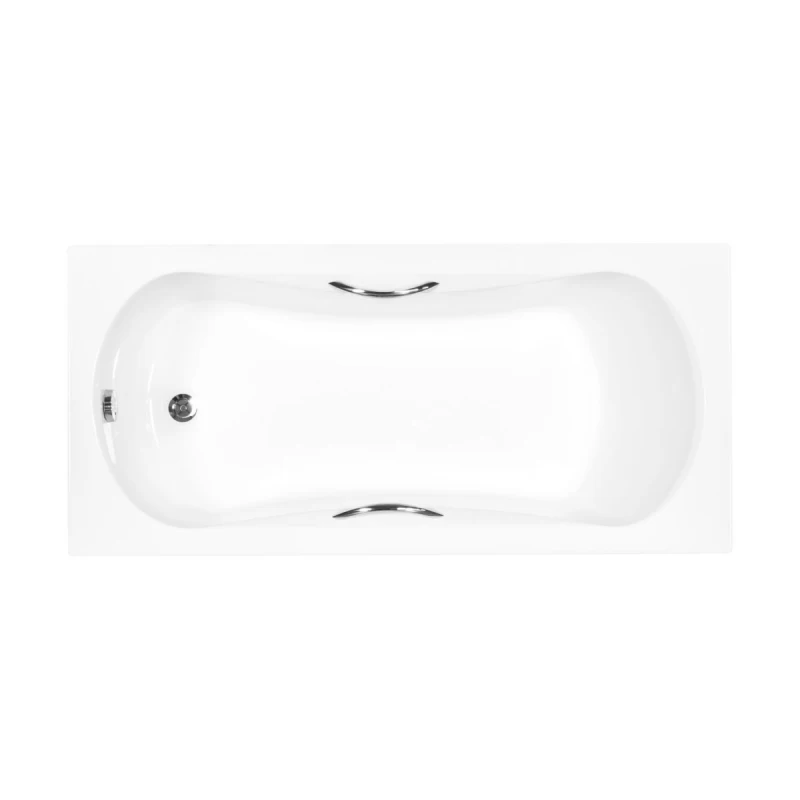 Besco Aria Plus cada dreptunghiulară 160x70 cm alb cu manere incluse