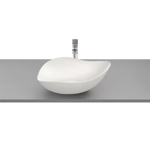 Lavoar baie pe blat, alb perlat Roca Ohtake 54x38 cm