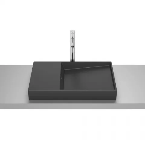 Lavoar baie pe blat, negru mat Roca Horizon 60x38 cm