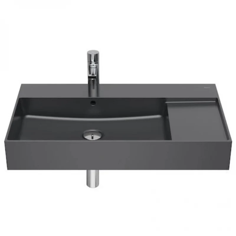 Lavoar baie suspendat, antracit Roca Inspira Square 80x49 cm
