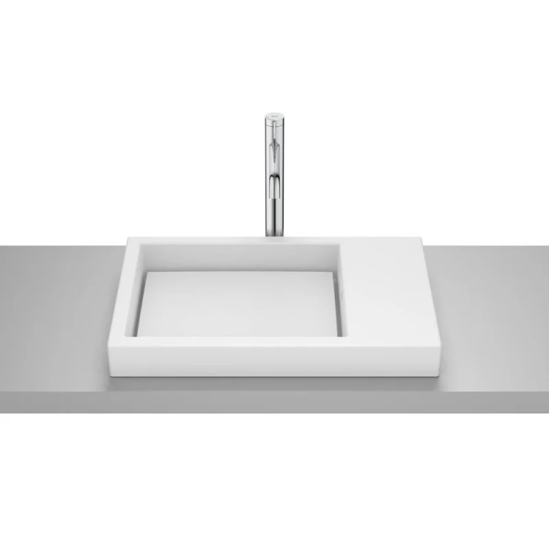 Lavoar baie incastrat, alb mat Roca Horizon 60x38 cm