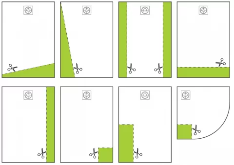 Cadita dus dreptunghiulara Radaway Kyntos F 150x90xH3 cm, decupabila