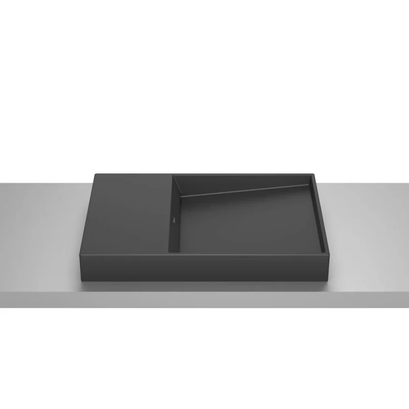 Lavoar baie pe blat, negru mat Roca Horizon 60x38 cm