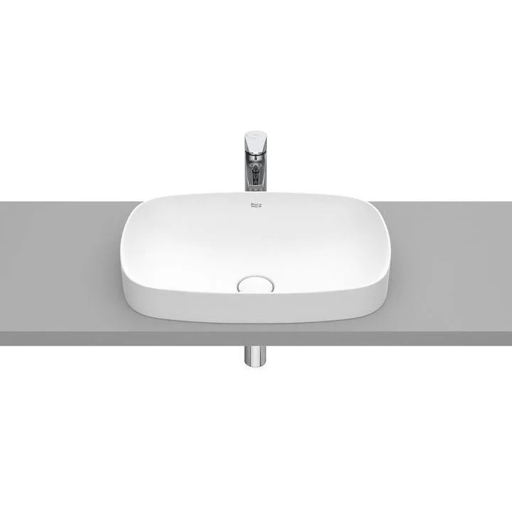 Lavoar baie incastrat, alb mat Roca Inspira Soft 55x37 cm