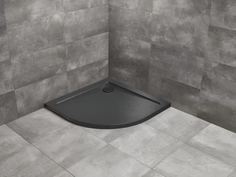 Set PROMO cabina dus Radaway Premium Pro Black PDD, 80x80x200cm, cu sifon si cadita