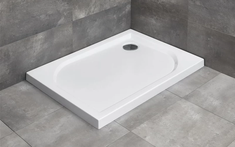 Cadita dus dreptunghiulara Radaway Delos D 100x75x5,5 cm acrilica
