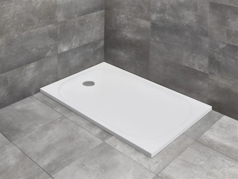 Cadita dus dreptunghiulara Radaway Zantos F 120x80xH3,2 cm, marmura lichida