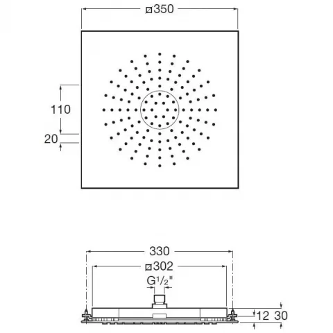 Panel dus cu hidromasaj si termostat Roca Smart Shower, cu baterie electronica si 3 duze hidromasaj