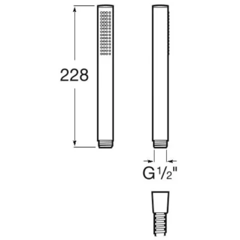 Panel dus cu hidromasaj si termostat Roca Smart Shower, cu baterie electronica si 3 duze hidromasaj