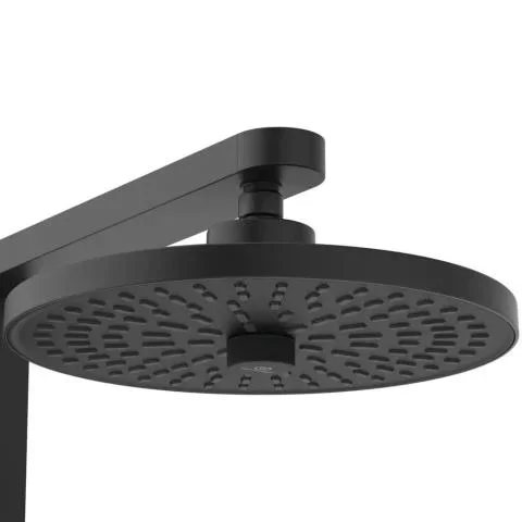 Coloana dus cu baterie fara termostat Ideal Standard Ceraflow Alu+ si doua rafturi, negru mat