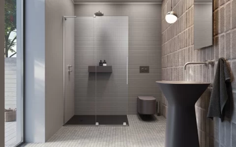 Cabina de dus Walk-in Radaway Furo SL, 110x200 cm, crom