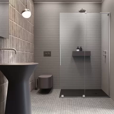 Cabina de dus Walk-in Radaway Furo SL, 80x200 cm, crom