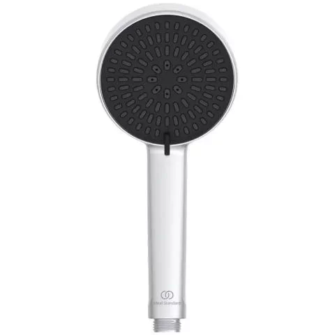 Coloana dus cu baterie si termostat Ideal Standard Ceraflow Alu+ si doua rafturi, argintiu mat