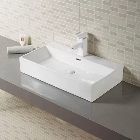 Lavoar baie pe blat Fluminia Pluto 60x36 cm