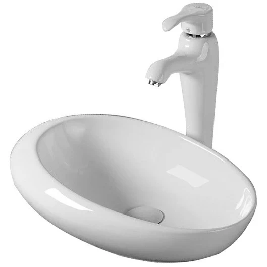 Lavoar baie pe blat, oval Fluminia Egg 49x31 cm