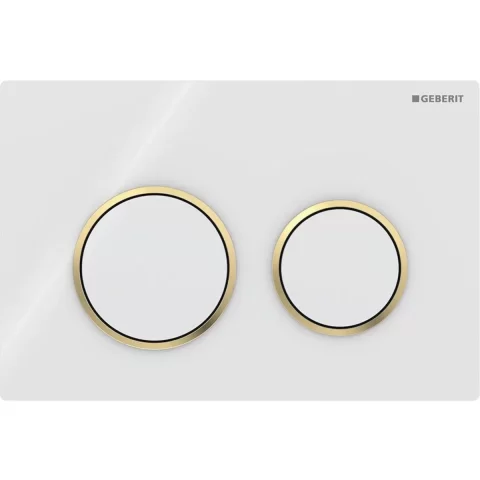 Clapeta actionare rezervor incastrat Omega 20 Alb-Auriu