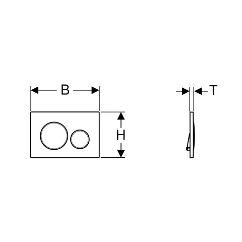 Clapeta actionare rezervor incastrat Sigma 20 Alb Mat Lacuit Easy to Clean