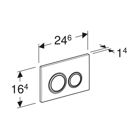 Clapeta actionare rezervor incastrat Sigma 21 Beton cu butoane crom