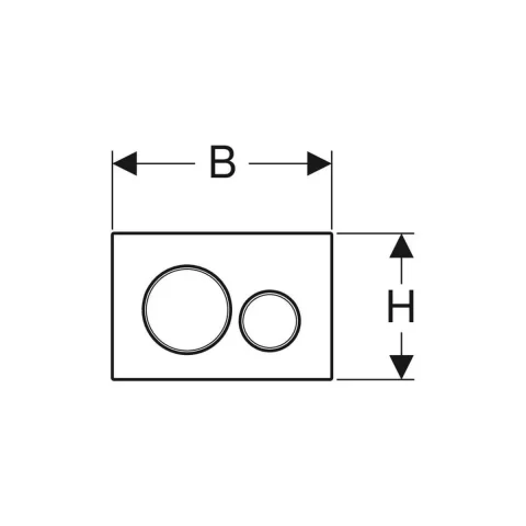 Clapeta actionare rezervor incastrat Sigma 20 Alb Mat