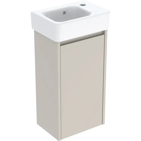 Set lavoar si mobilier Geberit Selnova Square, 36x25x70 cm, gri nisip mat