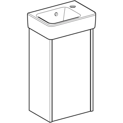 Set lavoar si mobilier Geberit Selnova Square, 36x25x70 cm, alb mat