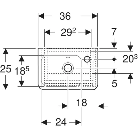 Set lavoar si mobilier Geberit Selnova Square, 36x25x70 cm, gri nisip mat