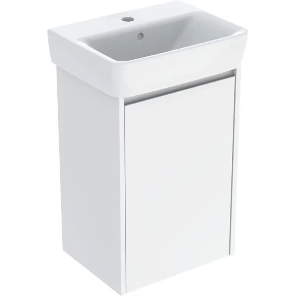 Set lavoar si mobilier Geberit Selnova Square, 45x34x70 cm, alb lucios