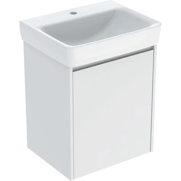 Set lavoar si mobilier Geberit Selnova Square, 55x44x70 cm, alb mat