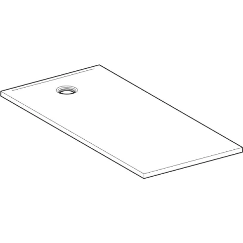 Cadita de dus Geberit CleanFloor30, 170x80x3.5 cm, alba mat