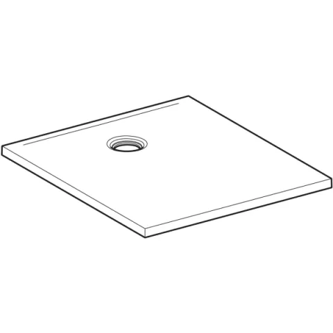Cadita de dus Geberit CleanFloor30, 90x80x3.5 cm, alba mat