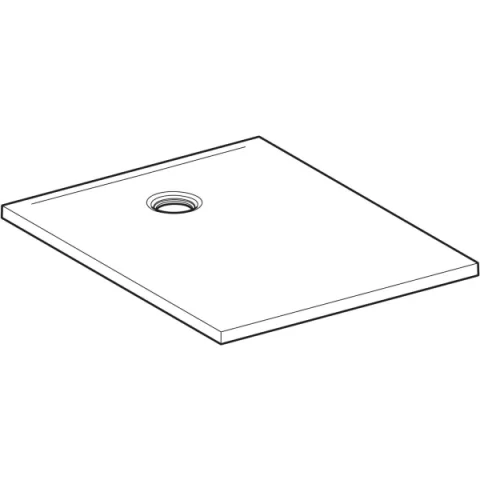 Cadita de dus Geberit CleanFloor30, 100x80x3.5 cm, alba mat