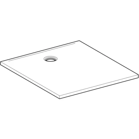 Cadita de dus Geberit CleanFloor30, 110x100x3.5 cm, alba mat