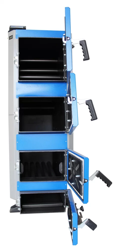 Centrala pe combustibil solid, (lemn, carbune), Fornello JOKER 42 kW, cu Ventilator si Automatizare